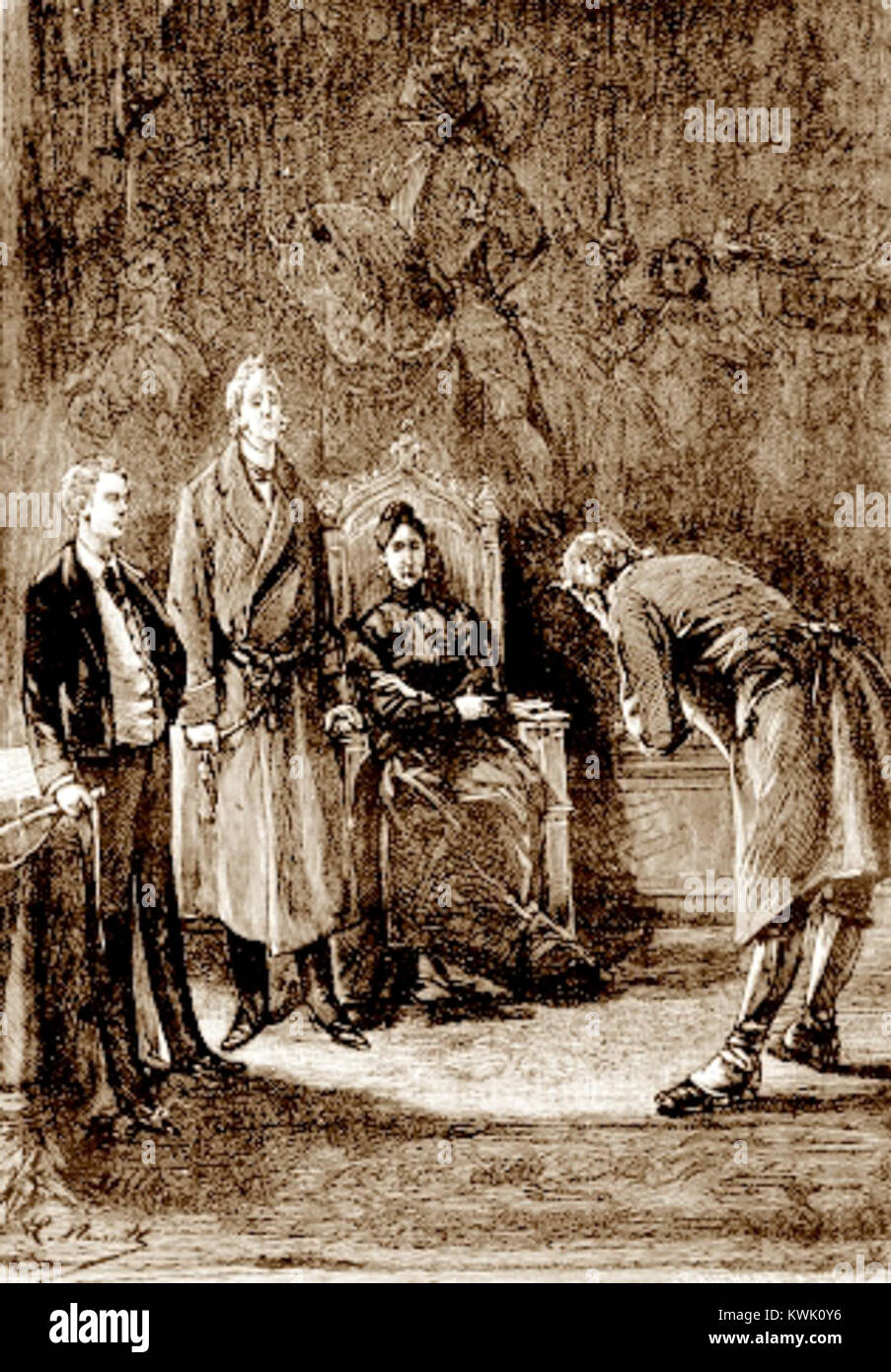 „Foundling Mick“ von Leon Benett ist eine Illustration oder ein Kunstwerk. Das Werk reflektiert Themen wie Kindheit, Waisenstand und menschliche Zustände und erforscht die emotionale Tiefe des Charakters. Stockfoto