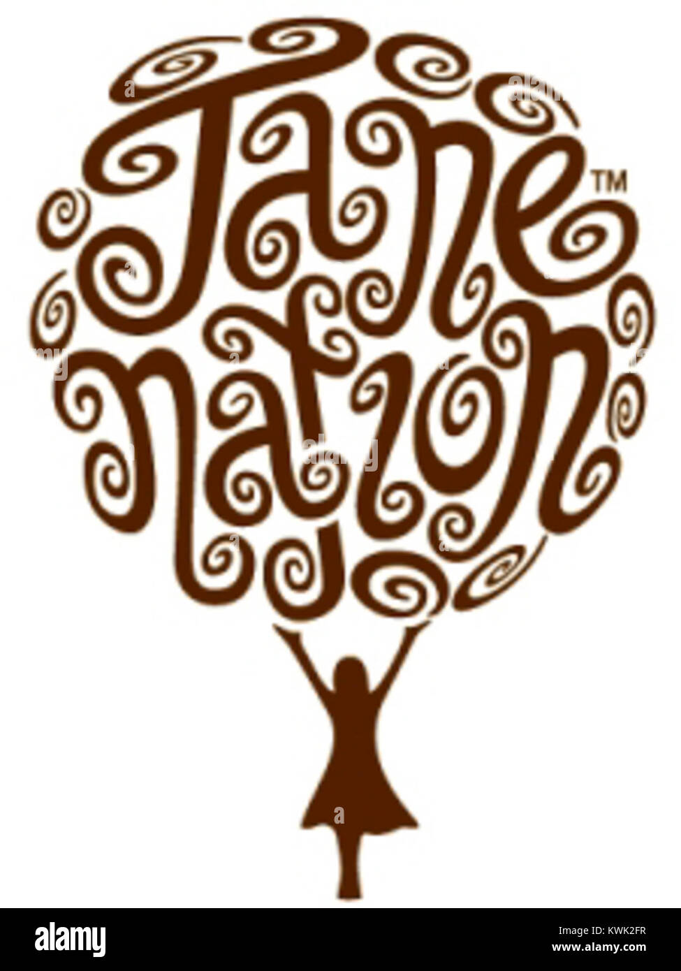 Firmenlogo von St. John & Partners für Jane Nation mit zeitgenössischen Designelementen, die Innovation, moderne Identität und Markenzusammenhalt vermitteln. Stockfoto