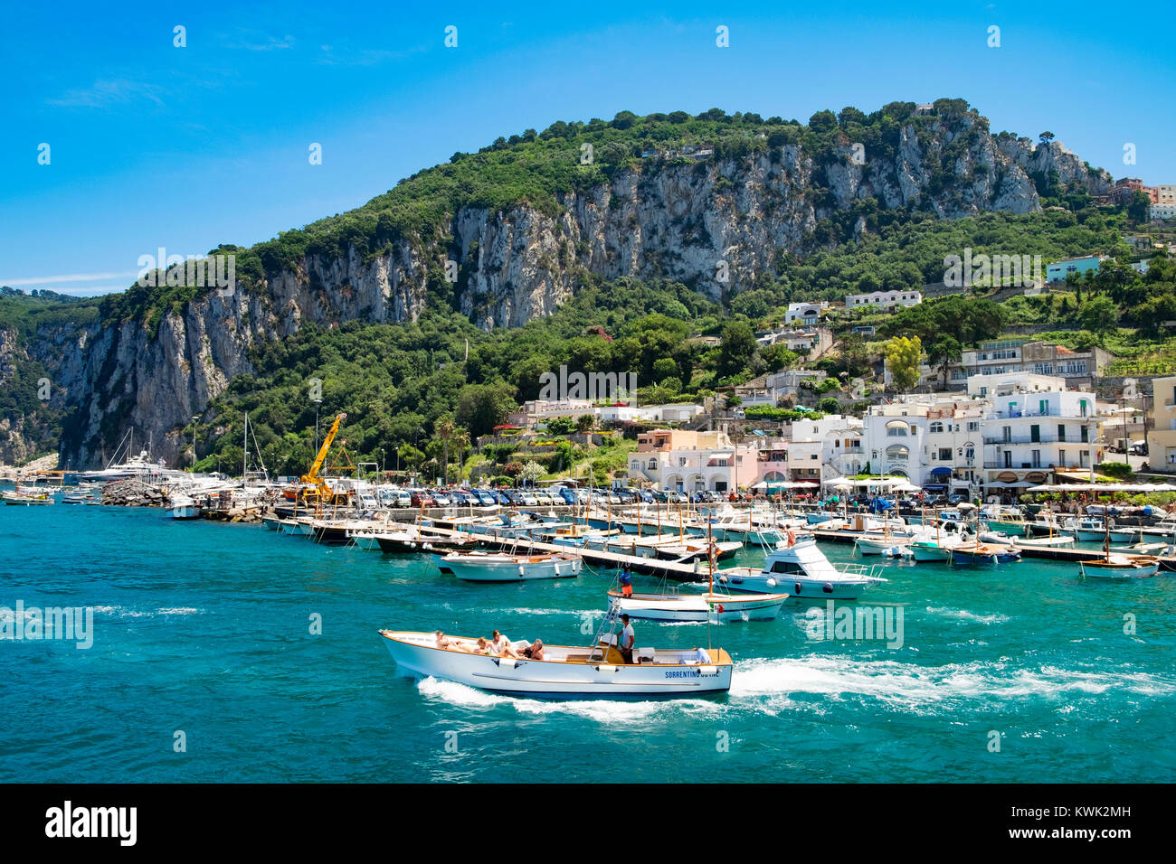 Sommer in Marina Grande auf Capri, Italien. Stockfoto
