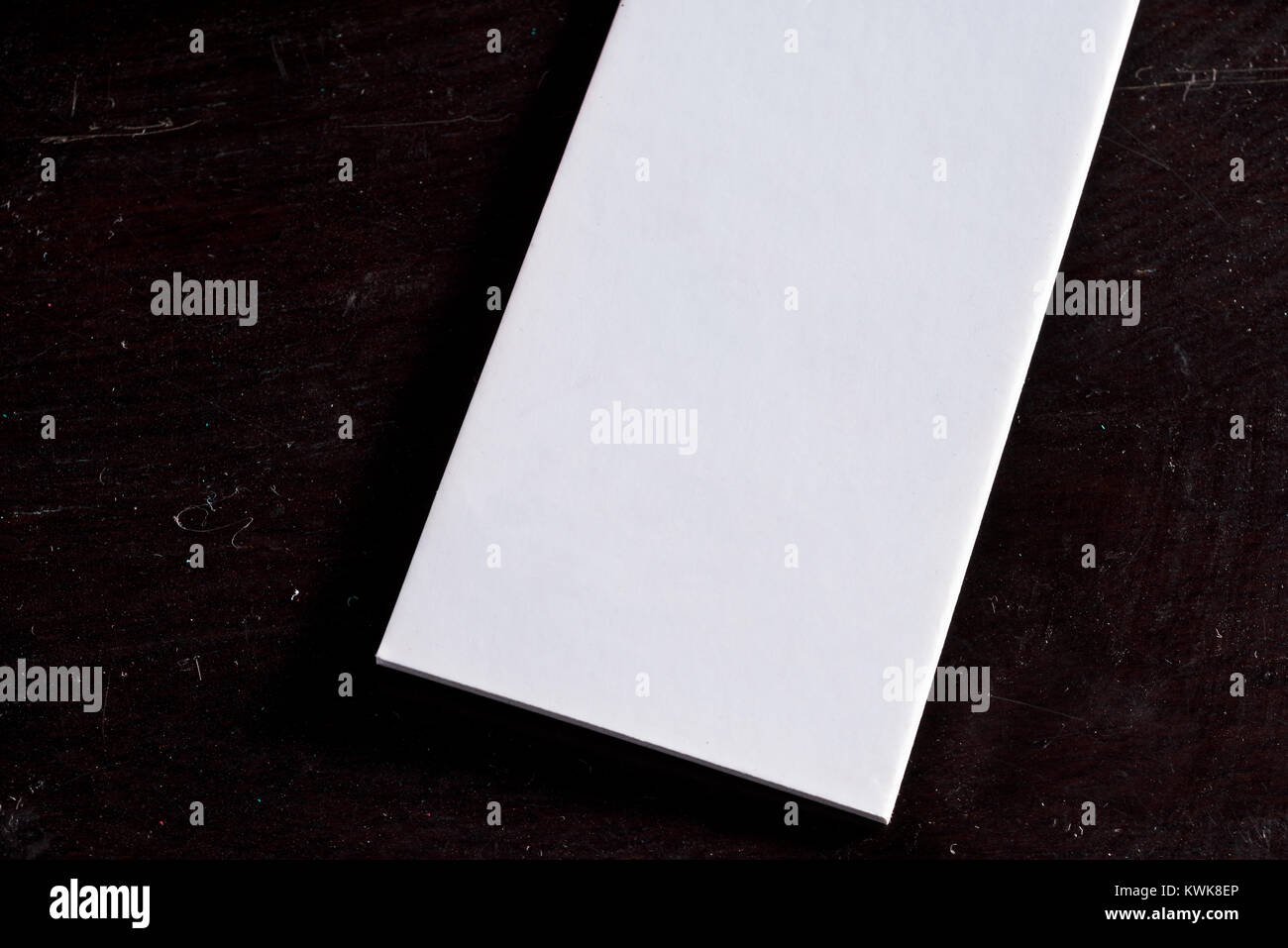 Textil Label, weißen Karton Visitenkarte Stockfoto