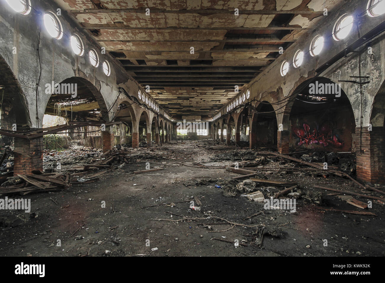verlassene Fabrik Stockfoto