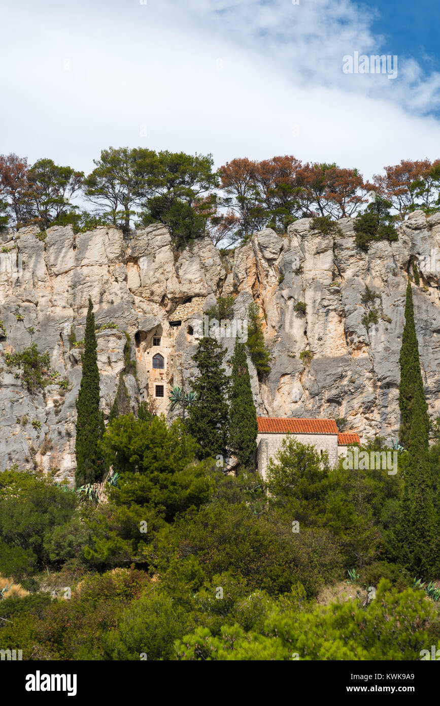 Hermitage Höhlen & St. Jerome Kirche, Split, Kroatien Stockfoto