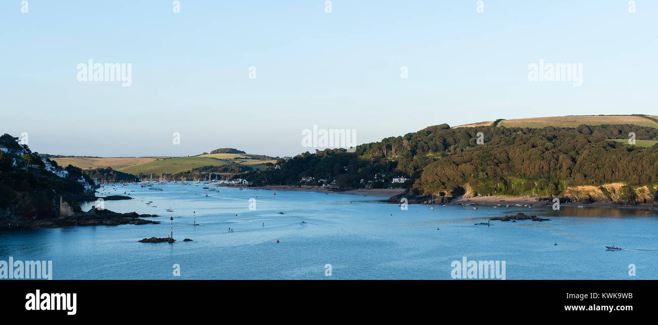 Anzeigen von Salcombe Mündung, South Hams, Devon, England, Großbritannien Stockfoto