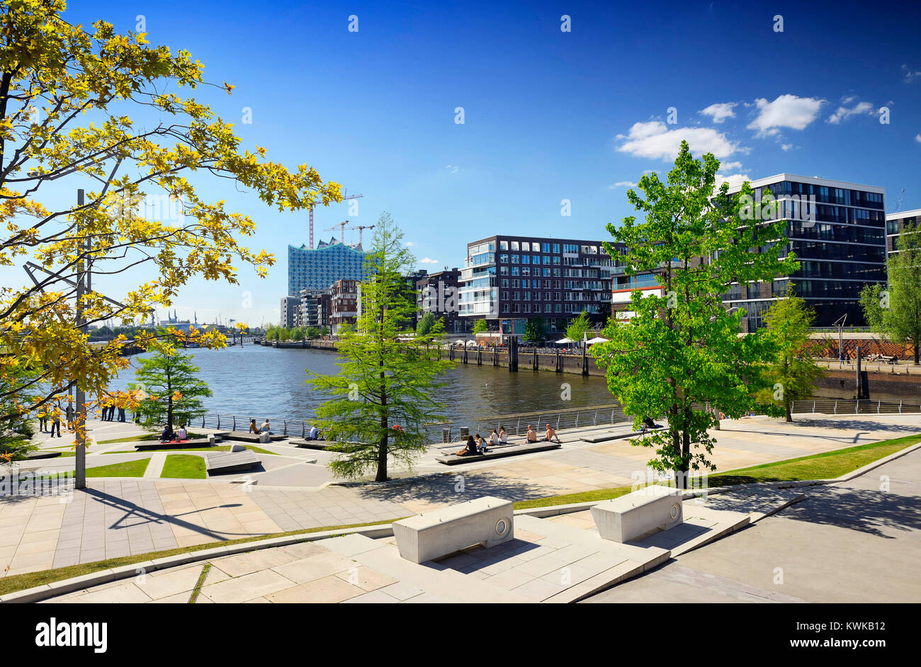 Marco Polo Terrassen in der Hafenstadt Hamburg, Deutschland, Europa, Marco- Polo-Terrassen in der Hafencity von Hamburg, Deutschland, Europa  Stockfotografie - Alamy