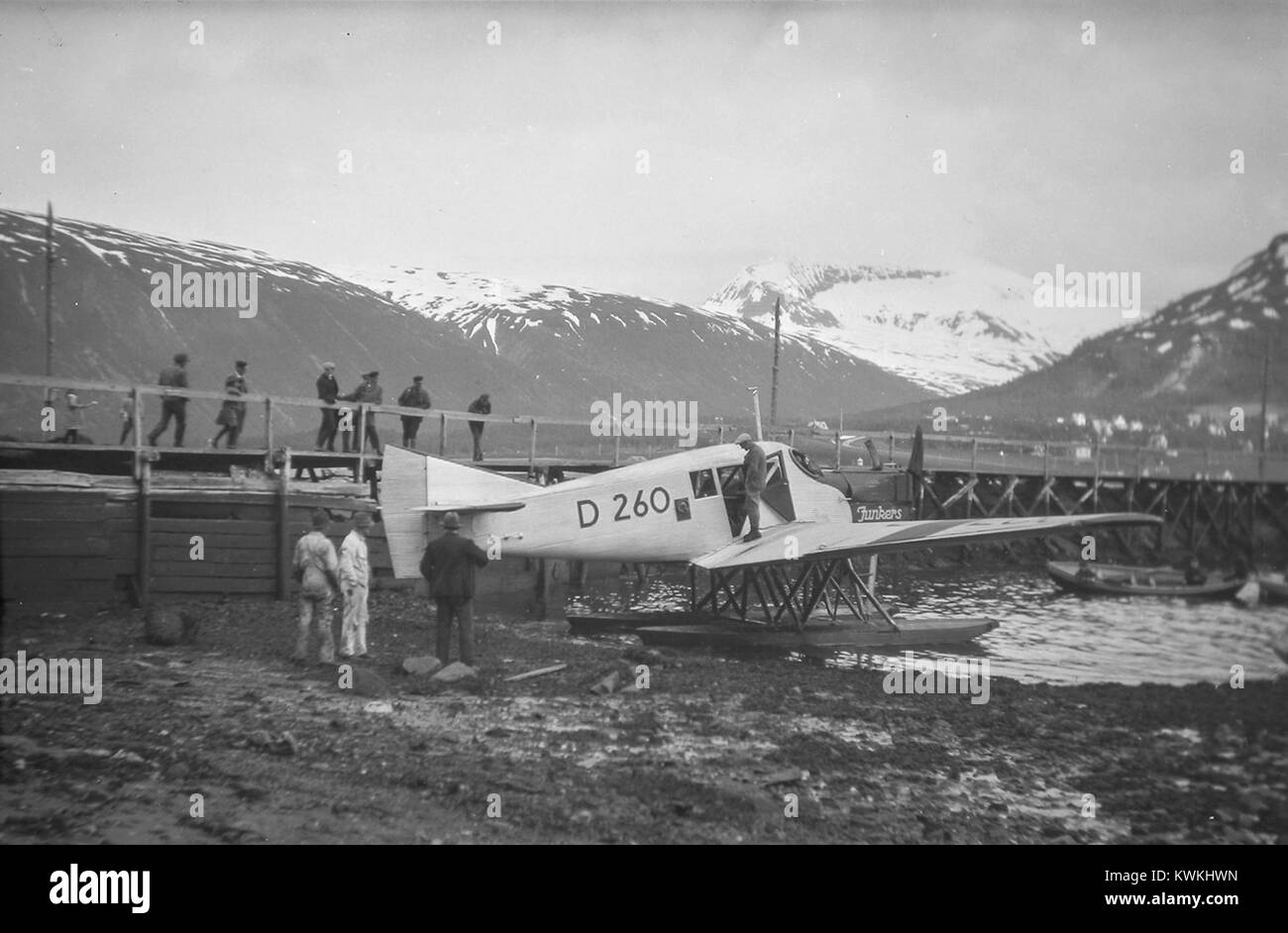 Junkers D260 in Tromsø Stockfoto