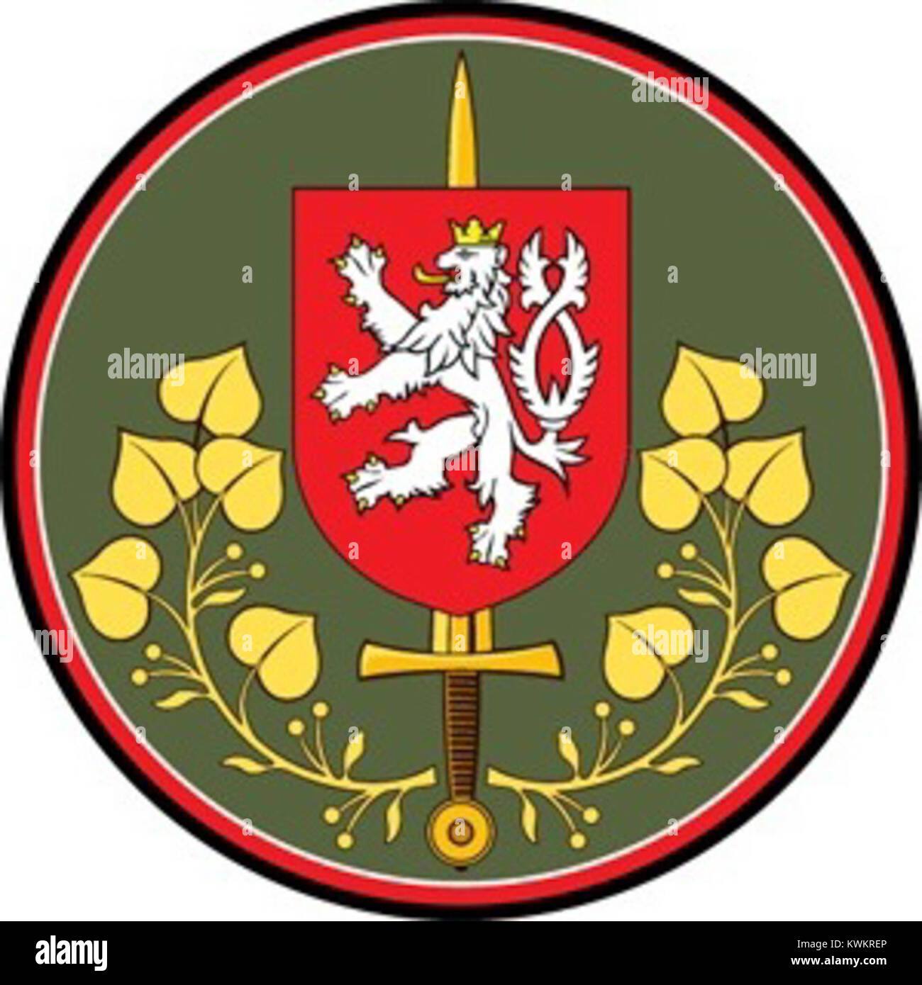Dies ist ein Bild des PS ACR-Emblems, das wahrscheinlich einer bestimmten Gruppe oder Organisation zugeordnet ist und ein eindeutiges Symbol darstellt. Stockfoto