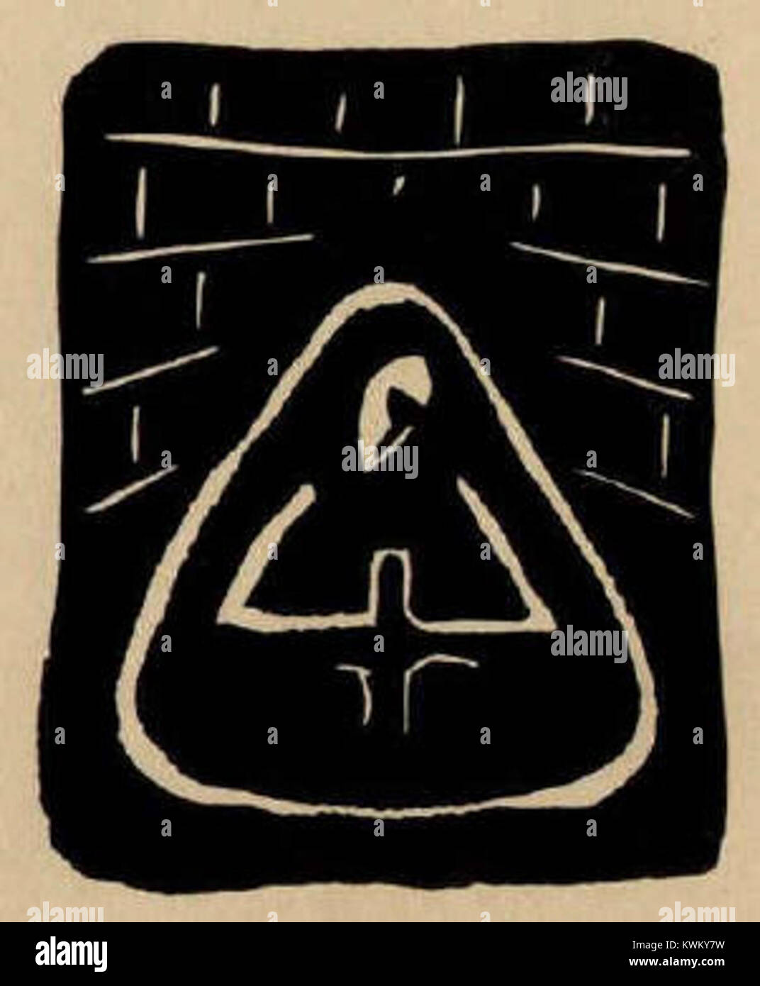 „Arme Frau“ (Chudá Žena) des tschechischen Künstlers Josef Čapek, gemalt 1918, zeigt eine einsame weibliche Figur in bescheidener Kleidung in einem vereinfachten Innenraum, die Themen Armut und menschliche Isolation in seinen Nachkriegsarbeiten reflektiert. Stockfoto