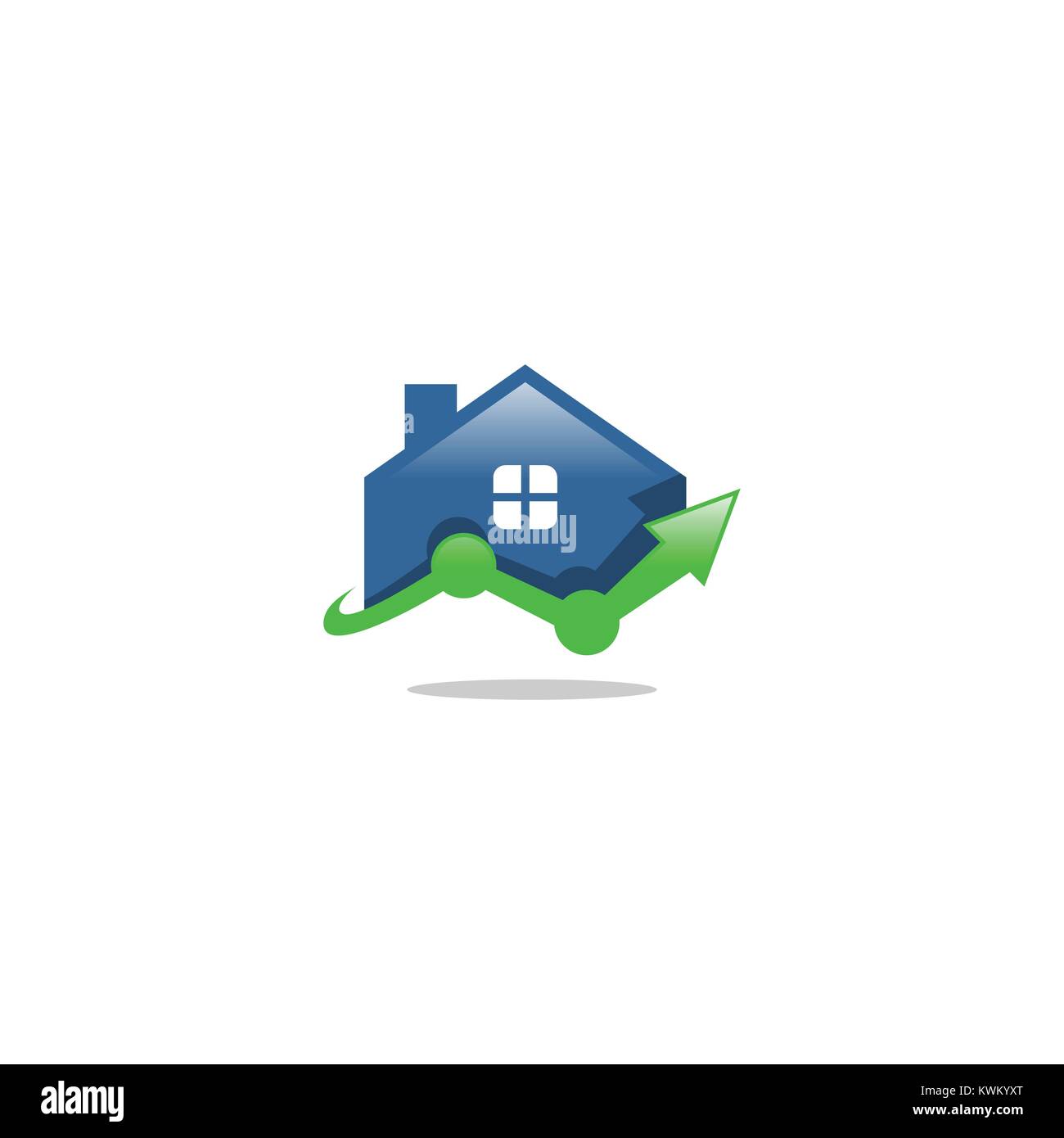 Home Immobilien Börse finanzielle Vektor logo Stock Vektor