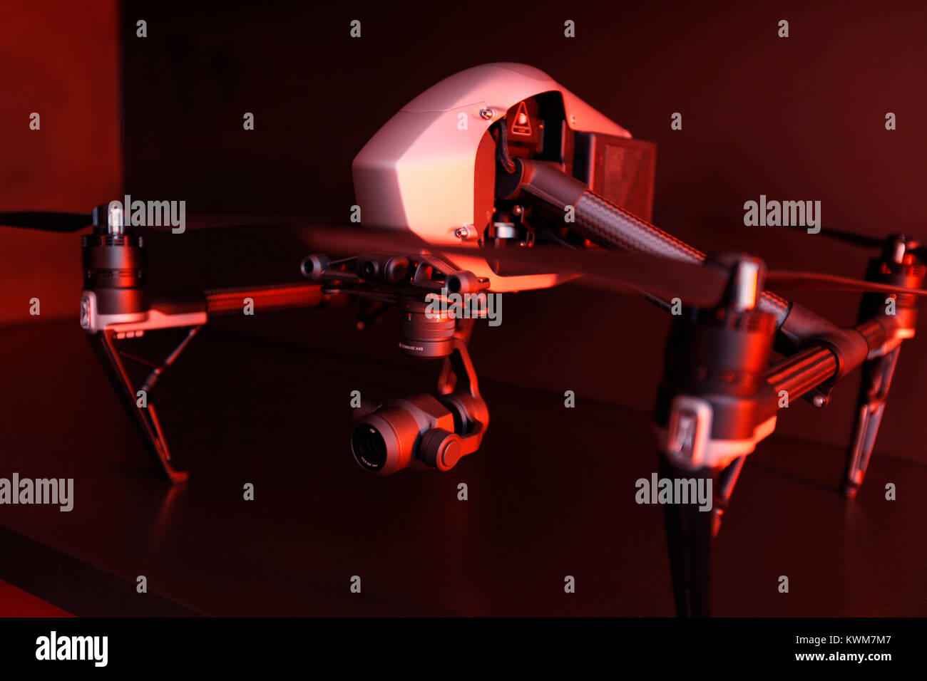 DJI Inspire 2-Drohne, Quadcopter mit abnehmbaren 4 K Gimbal Stockfoto