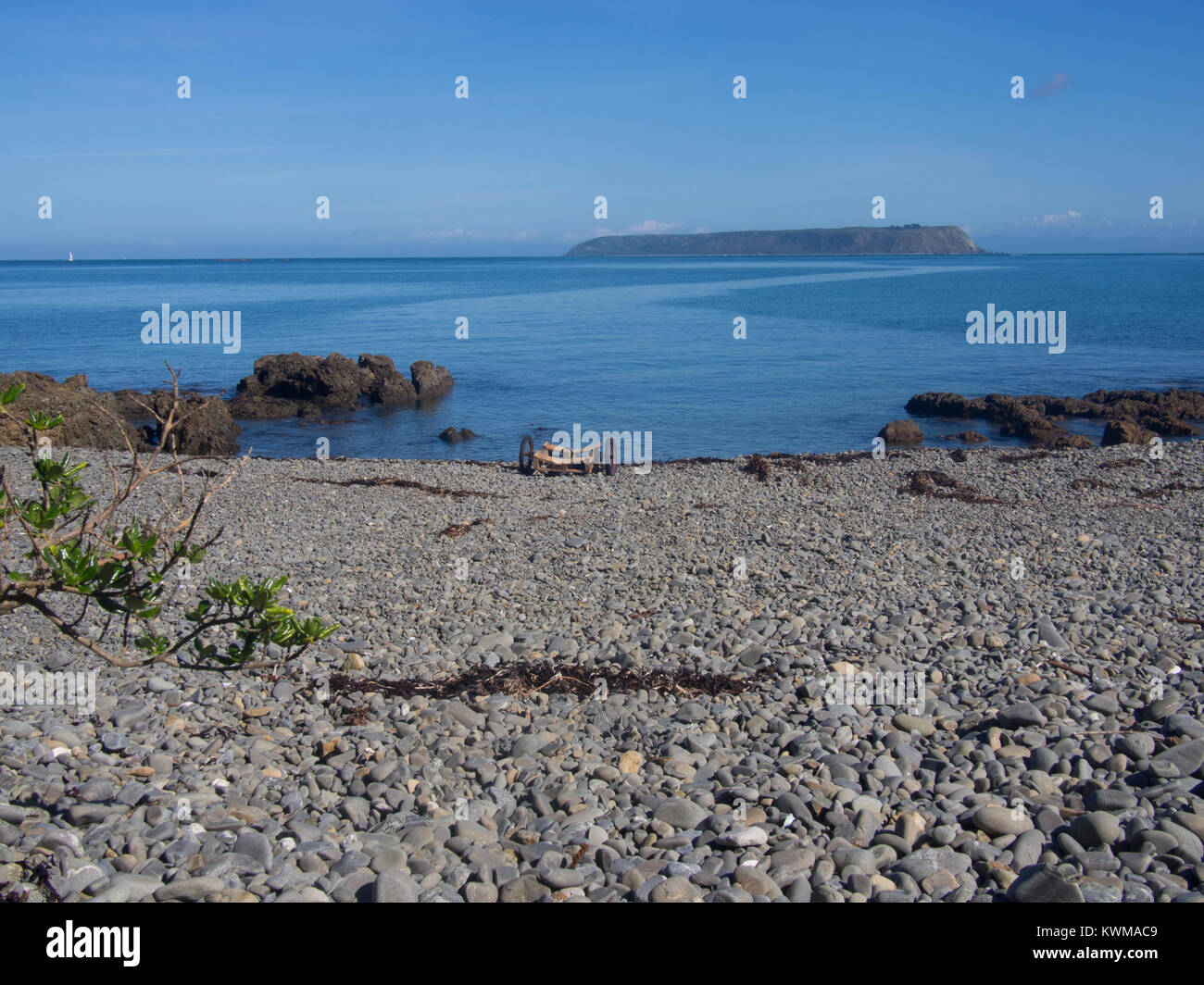 Steiniger Strand Landschaft Stockfoto