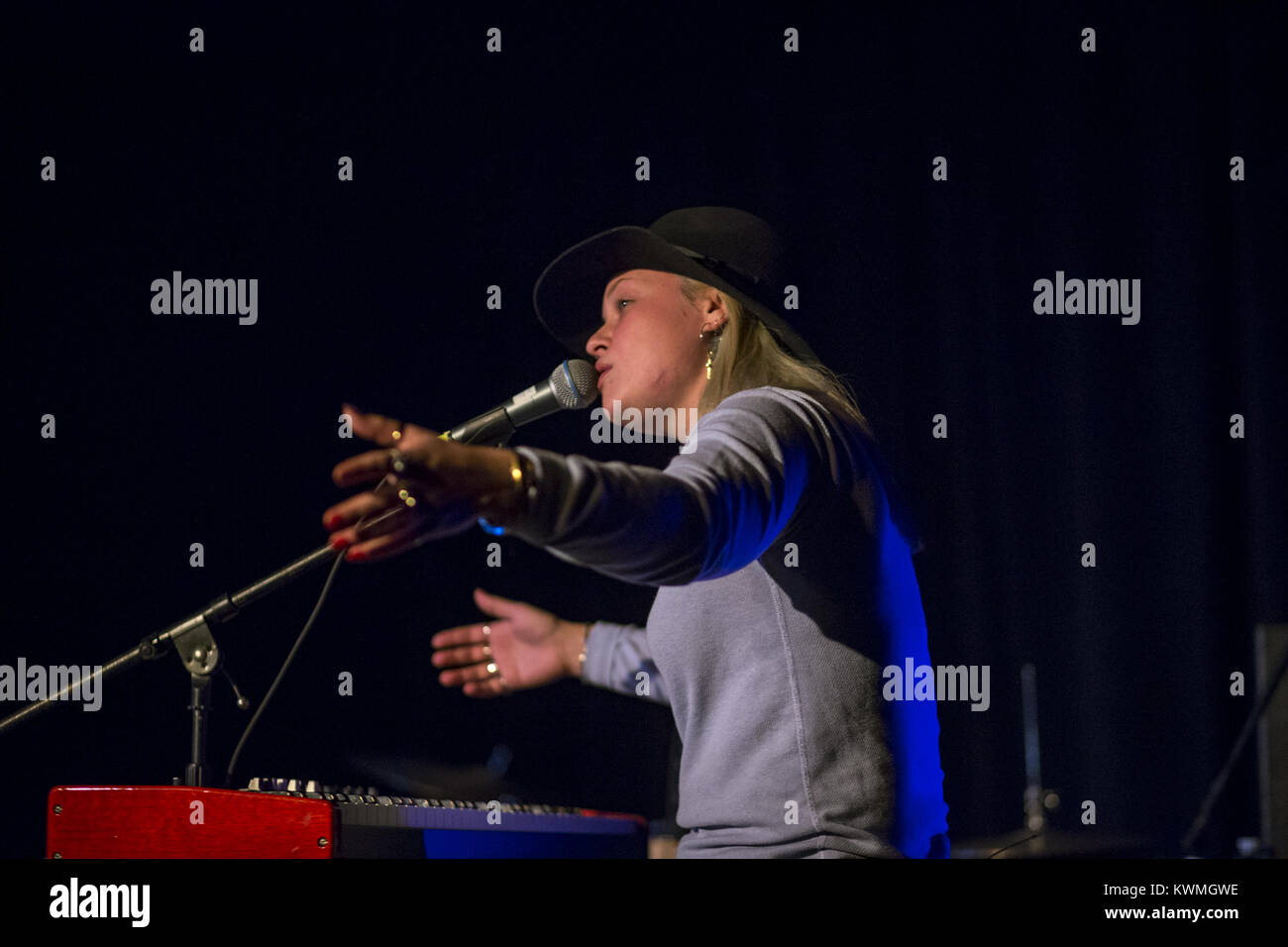 Davenport, Iowa, USA. 10 Nov, 2017. Tennessee geborene Künstler Lolo führt während der ersten Nacht von GAS Futter & Saatgut Festival im Dorf Theater im East Village von Davenport am Donnerstag, den 9. November 2017. Credit: Andy Abeyta/Viererkabel - Zeiten/ZUMA Draht/Alamy leben Nachrichten Stockfoto