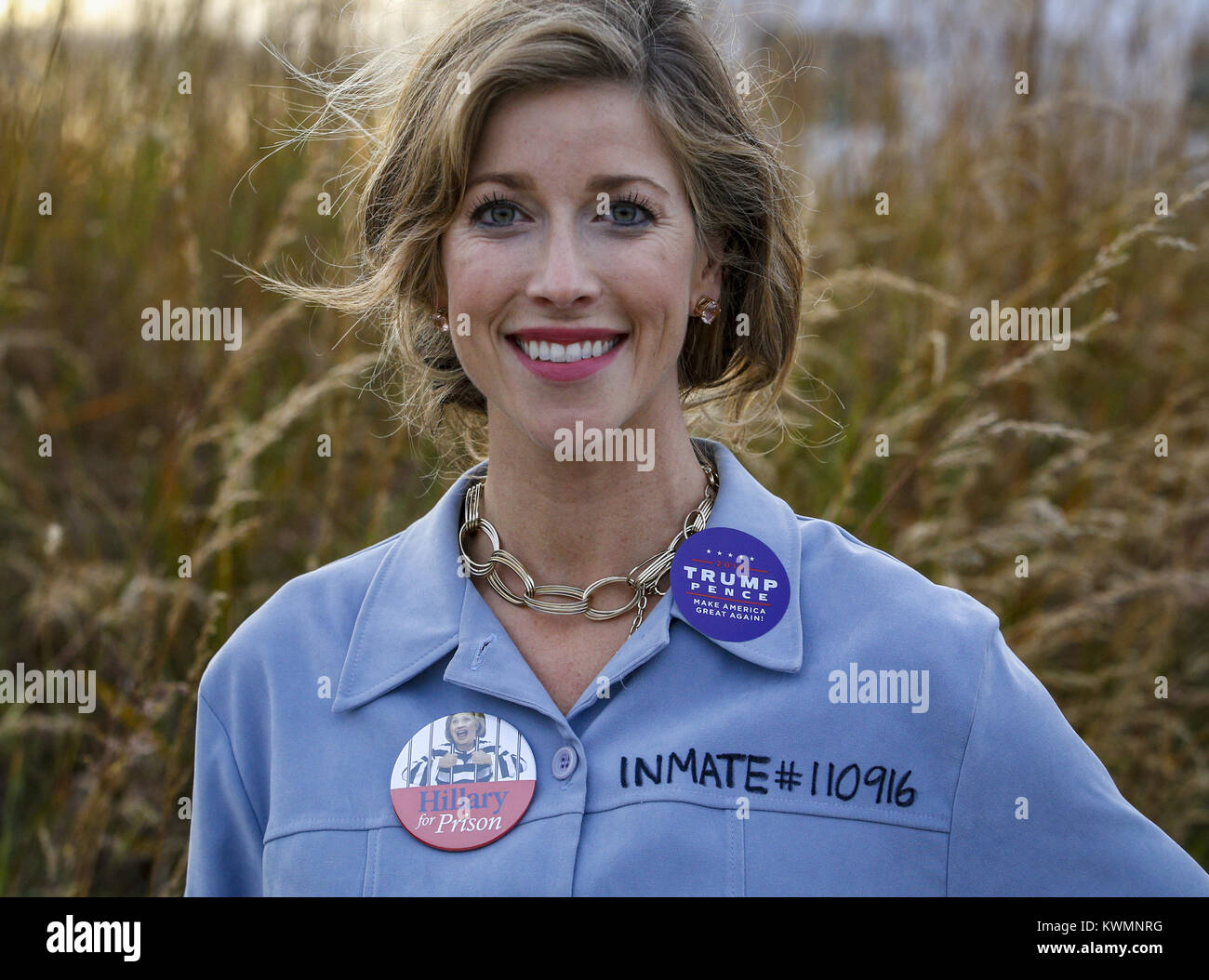 Cedar Rapids, Iowa, USA. 28 Okt, 2016. Ashley Grabe von Cedar Rapids