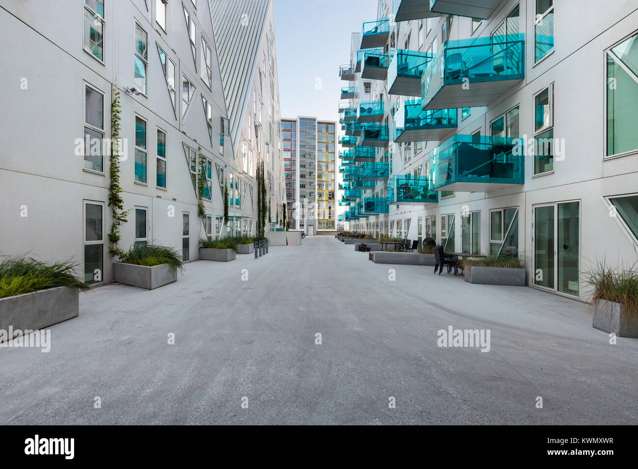 Wohnviertel in Aarhus in Dänemark Stockfoto