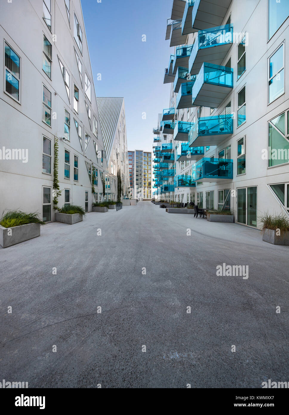 Wohnviertel in Aarhus in Dänemark Stockfoto