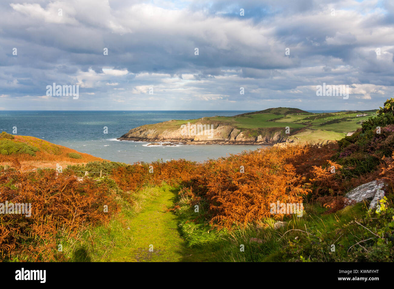 Porth Wen, White Bay, Llanbadrig, Anglesey, Wales, Vereinigtes Königreich, Großbritannien Stockfoto