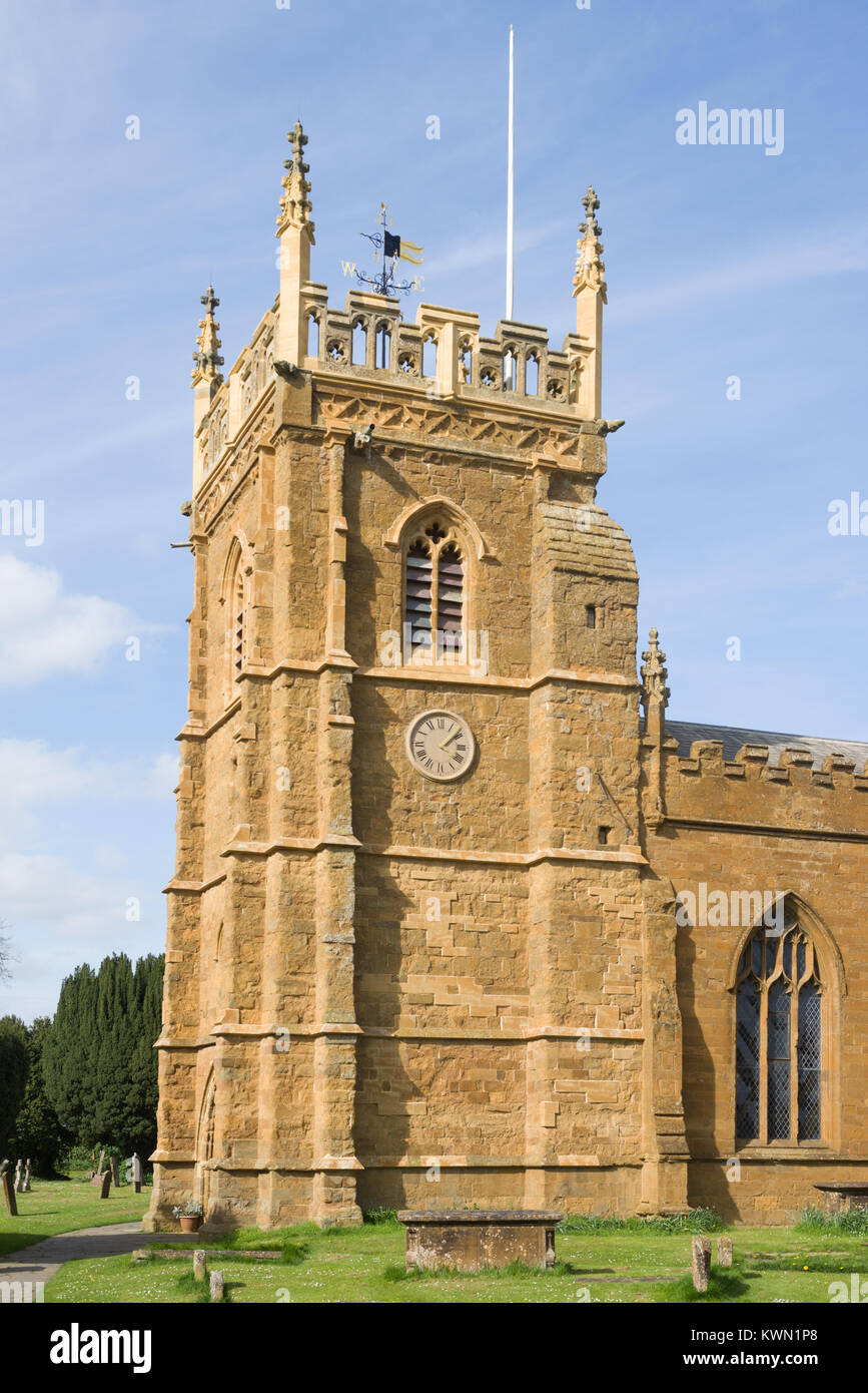 St. Peter's Kirche, Kineton, Warwickshire, England, Großbritannien Stockfoto