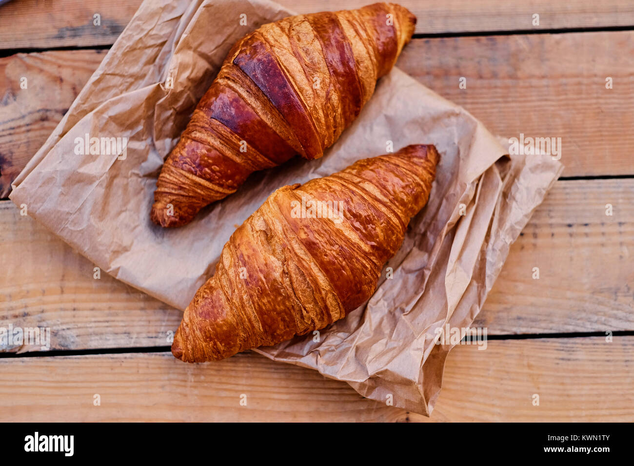Köstlich knusprigen Croissant Stockfoto