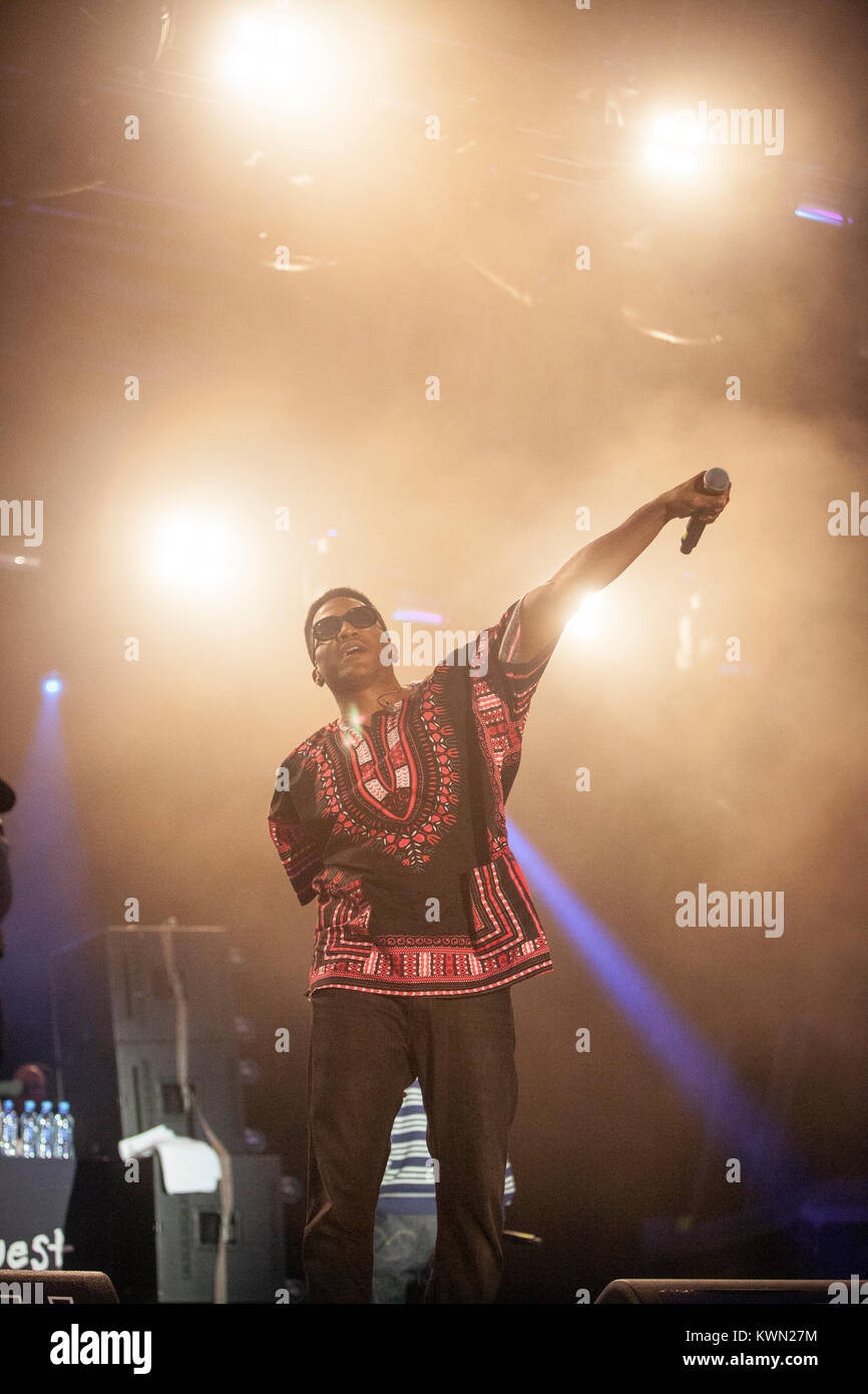 Der amerikanische Rapper und Musikproduzent Q-Tip ist hier dargestellt, bei einem Stamm namens Quest bei Splash Festival 2012. Deutschland 13/07 2013. Stockfoto