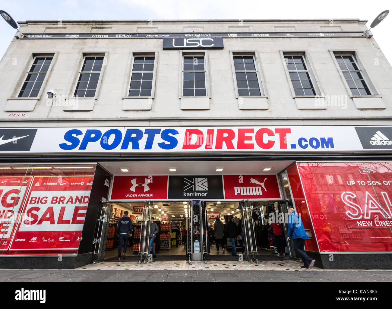Sport Direct Store in Southampton Stockfoto