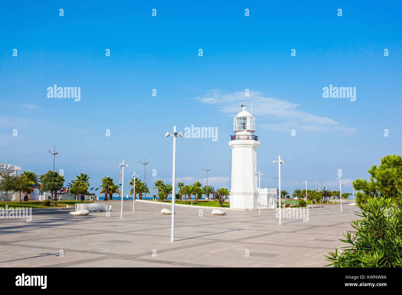 Leuchtturm im Zentrum von Batumi, Georgien Stockfoto