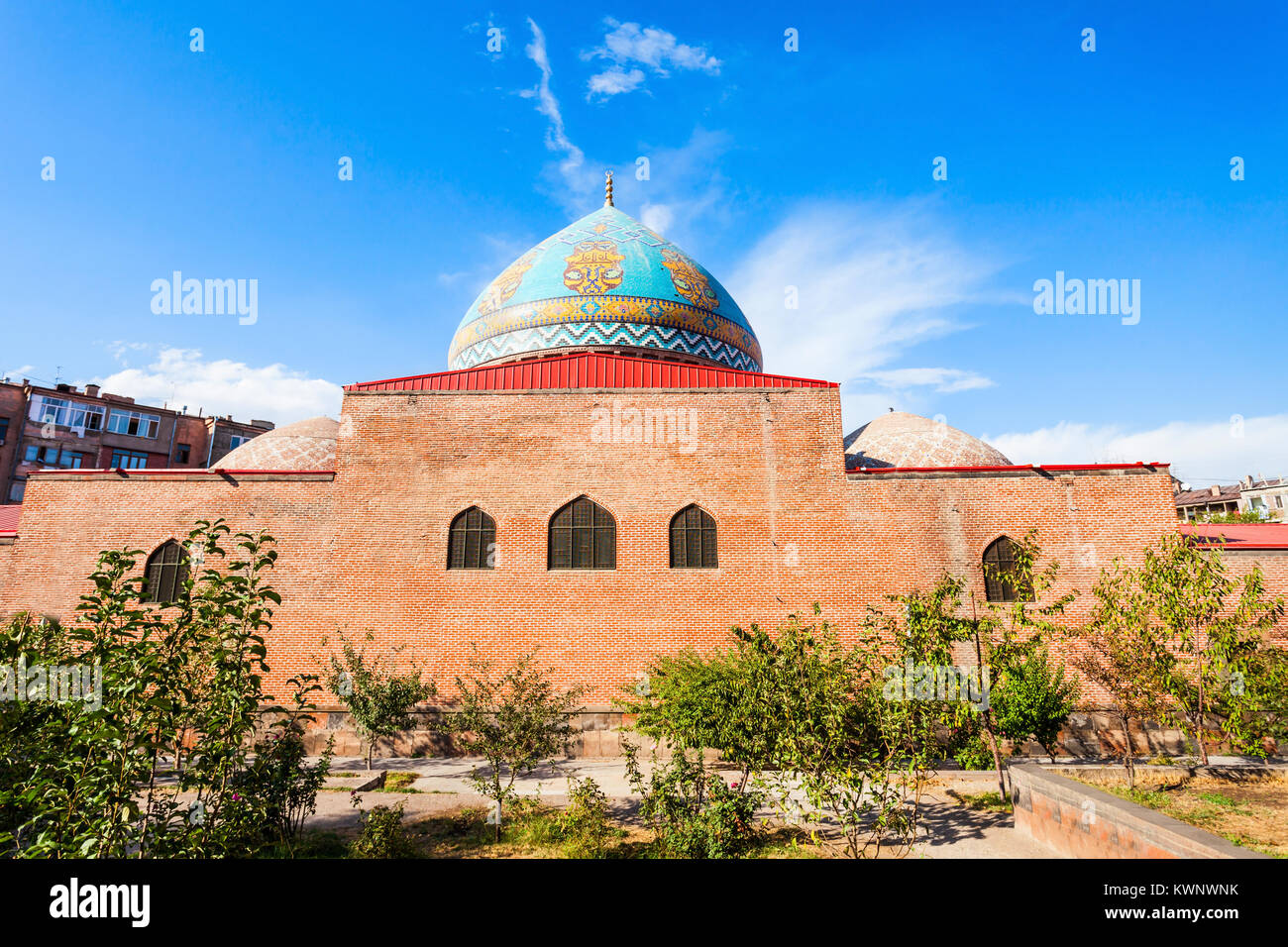 Die Blaue Moschee (Armenisch: Kapuyt Mzkit) ist ein 18-ten Jahrhundert schiitischen Moschee in Jerewan, Armenien Stockfoto