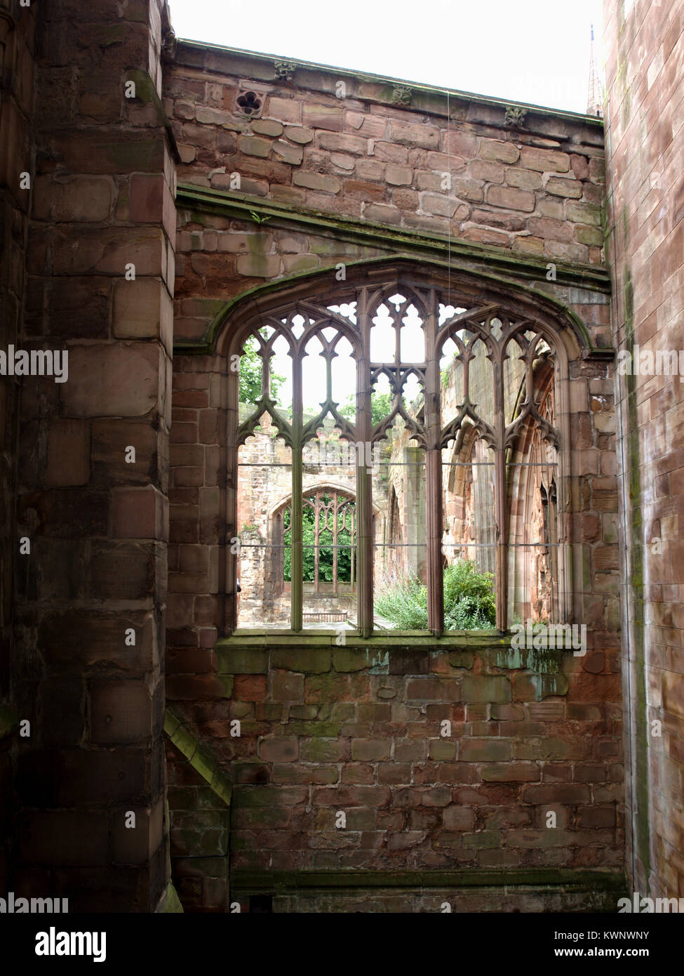 Ruhigen Gegend von zerstörten Kathedrale von Coventry, England, Coventry, West Stockfoto