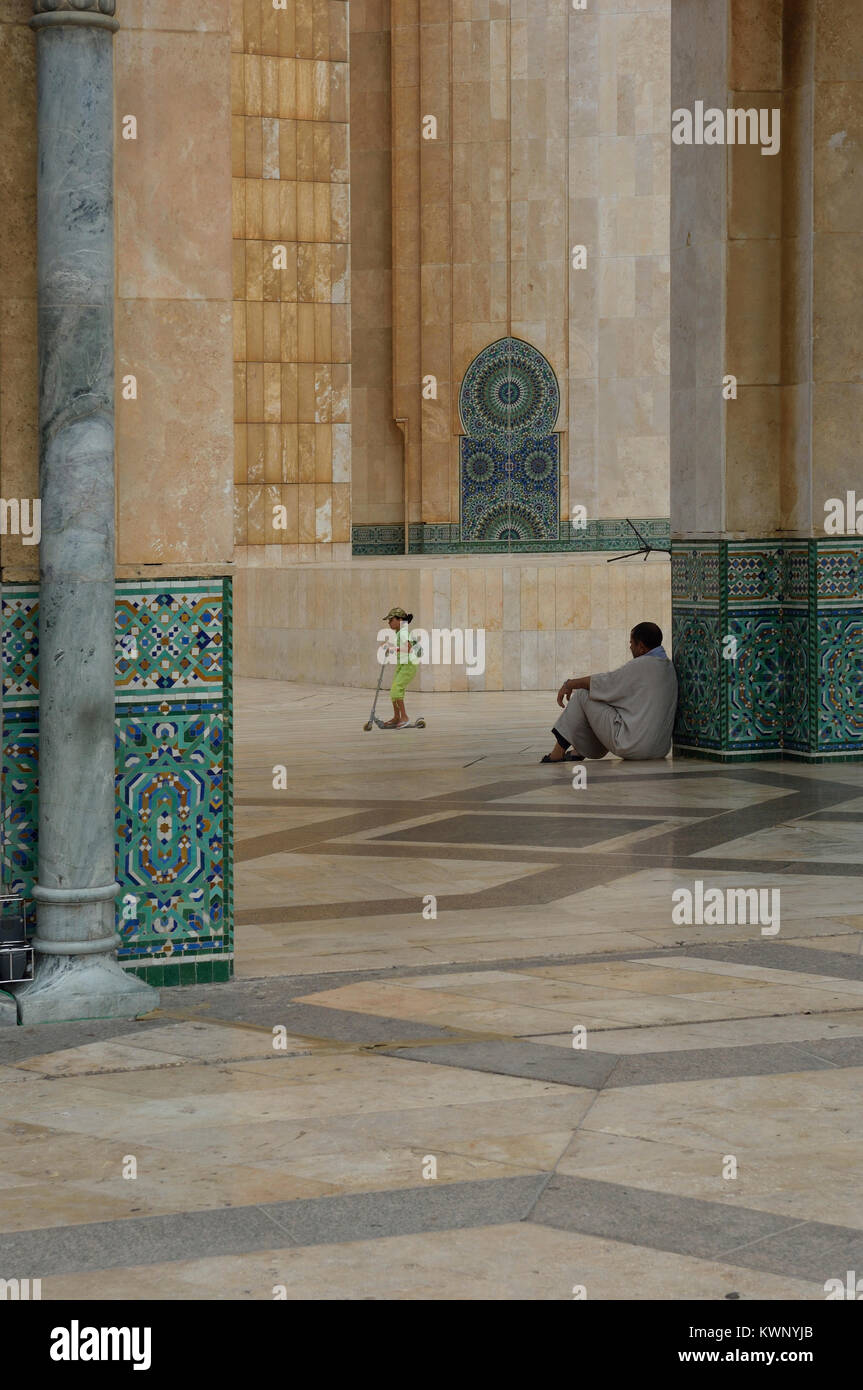 Hassan-II.-Moschee, Casablanca, Casablanca-Settat, Marokko, Nordafrika Stockfoto