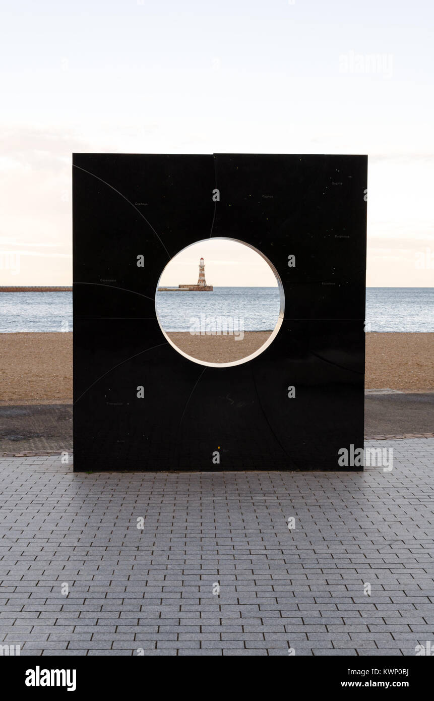 'C' Skulptur im öffentlichen Raum von Andrew Klein Roker, Sunderland gelegen Stockfoto
