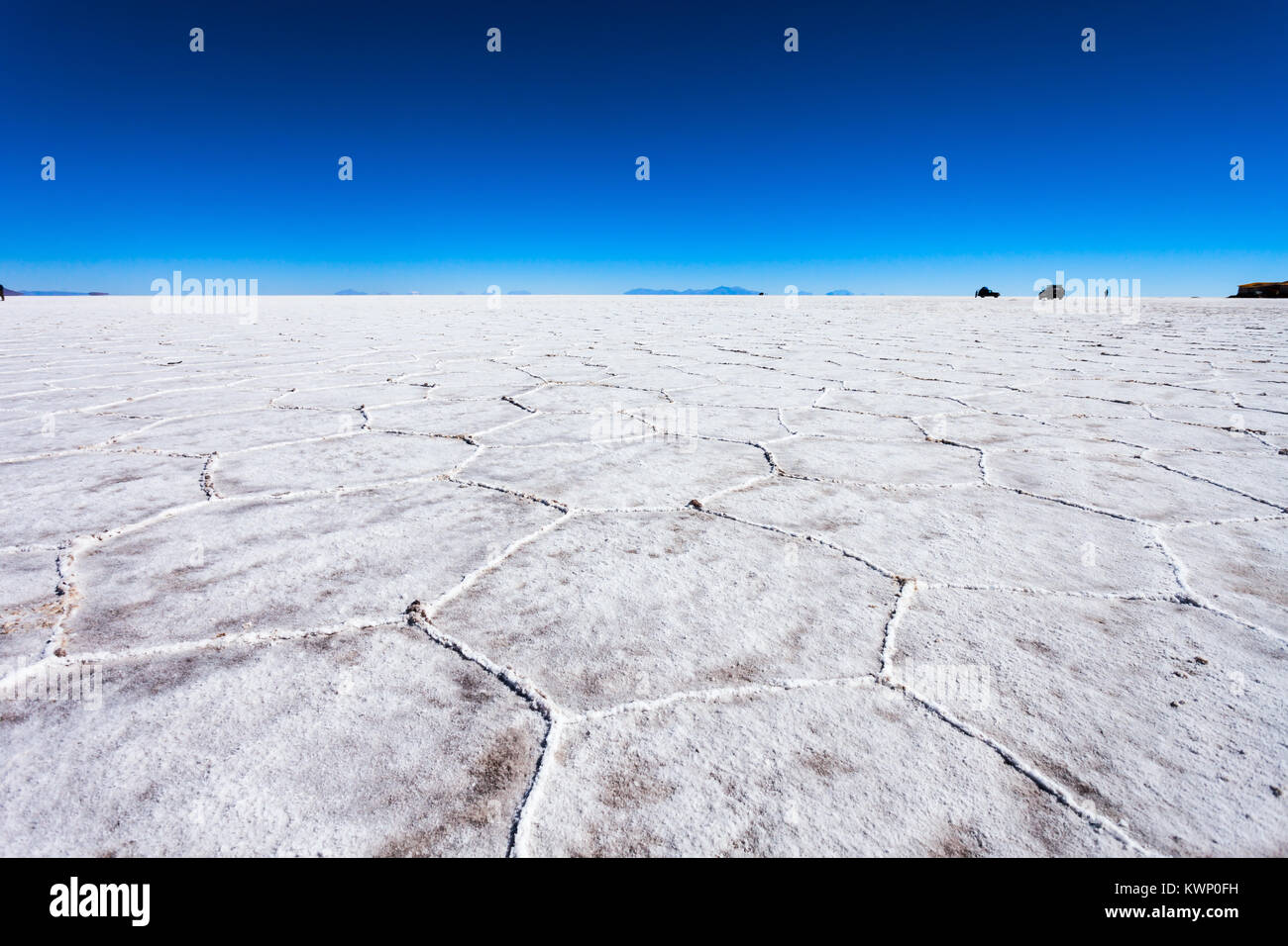 Salar de Uyuni (Salar de Tunupa) ist die Weltgrößte Salzsee in der Nähe von Uyuni, Bolivien Stockfoto