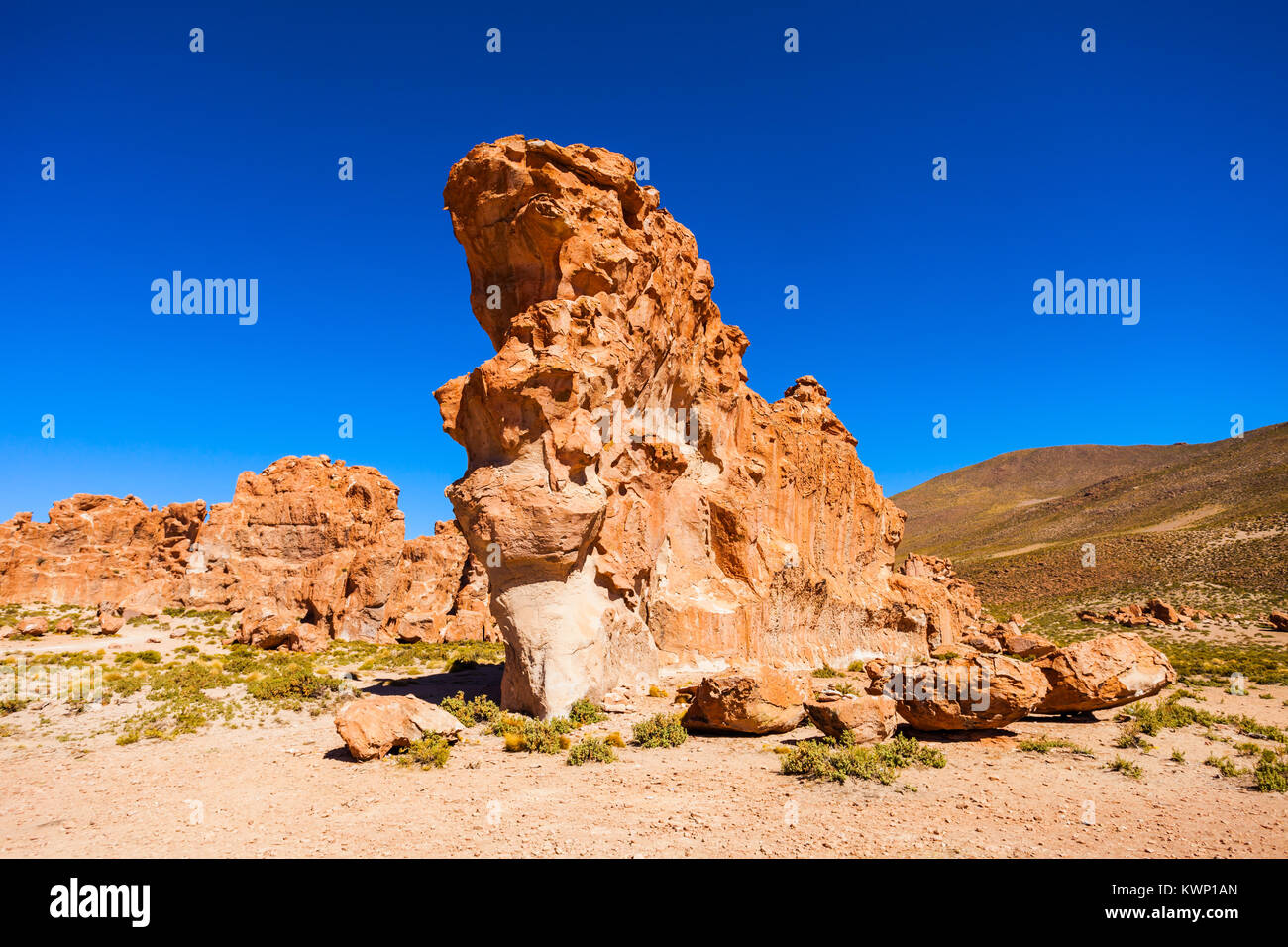 Valle De Las Rocas (Tal der Felsen) im Altiplano von Bolivien Stockfoto