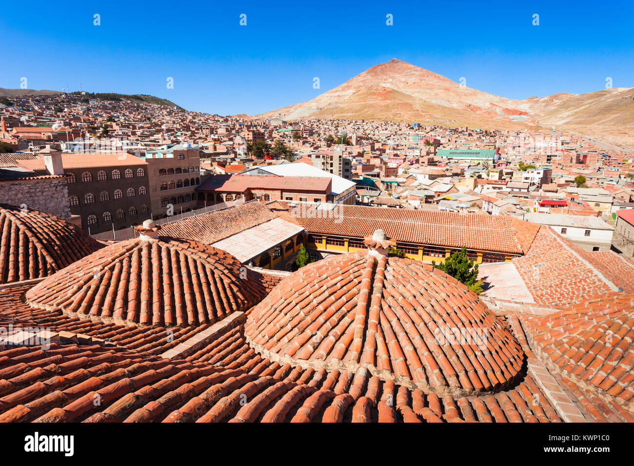 Potosi Blick von San Lorenzo Kirche, Bolivien Stockfoto