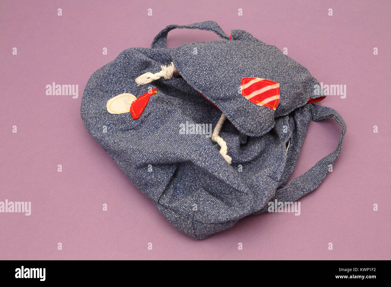 Doll's Draw String Rucksack Stockfoto