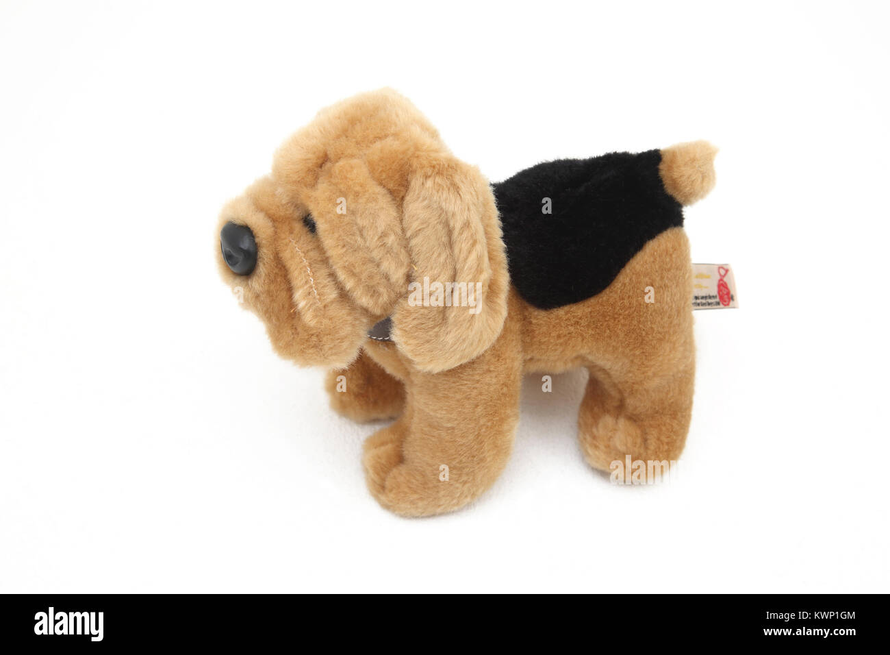 Braun und Schwarz Plüschtier Hund von Keel Toys Stockfoto