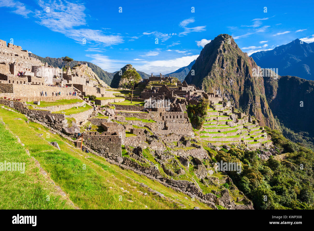 Machu Picchu, die Verlorene Stadt der Inkas in Peru Stockfoto