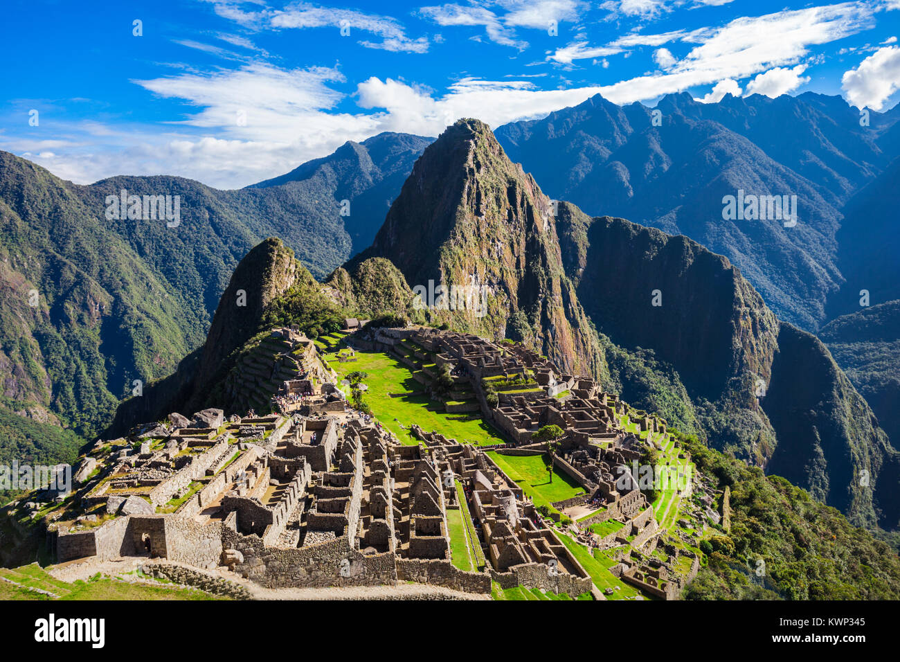 Machu Picchu ist eine der neuen Sieben Weltwunder. Stockfoto