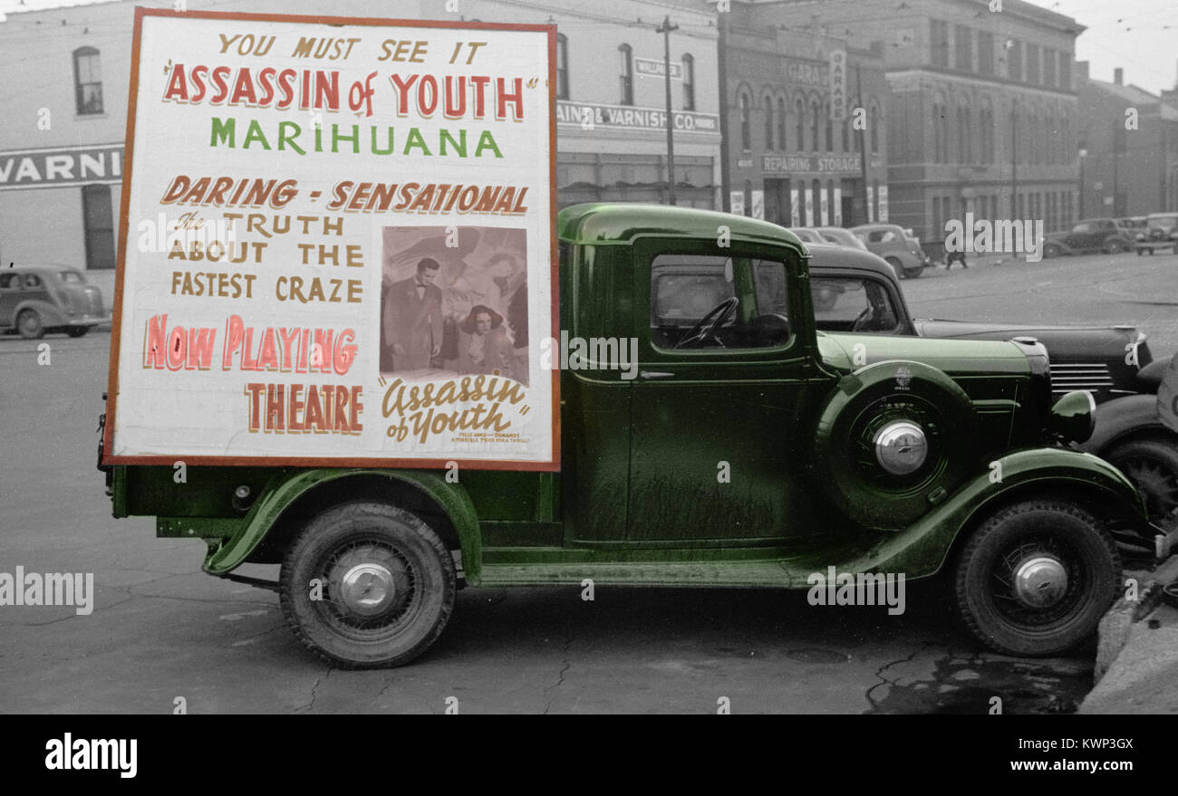 Vintage Foto, Film Werbung in Omaha, Nebraska ca. 1938 Stockfoto