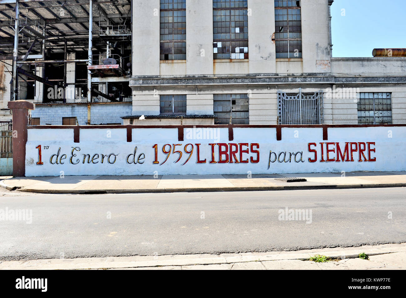 Havanna, Kuba, 11. Mai 2009. Künstlerische wand Schriften über die Kommunistische Revolution und der nationalen kubanischen Helden, in Havanna, am 11. Mai 2009. Stockfoto