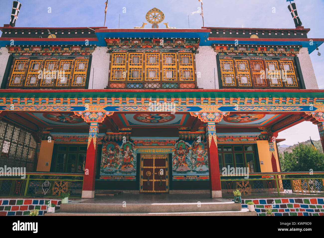 Monumentale antike Gebäude in Leh Stadt, indischen Himalaya Stockfoto