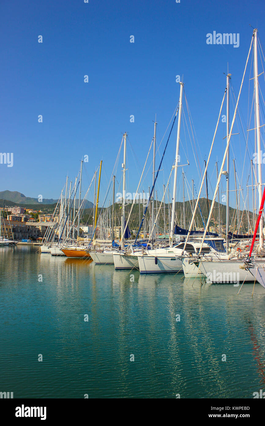 Anzeigen von Varazze Marina in Ligurien, Italien Stockfoto