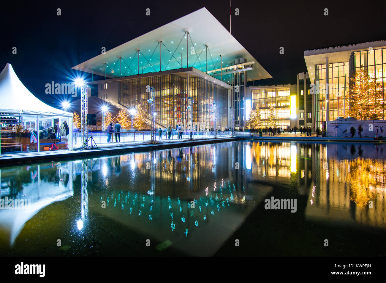 Gründung von Stavros Niarchos Kultur Center Architektur Design, Athen, Griechenland Stockfoto