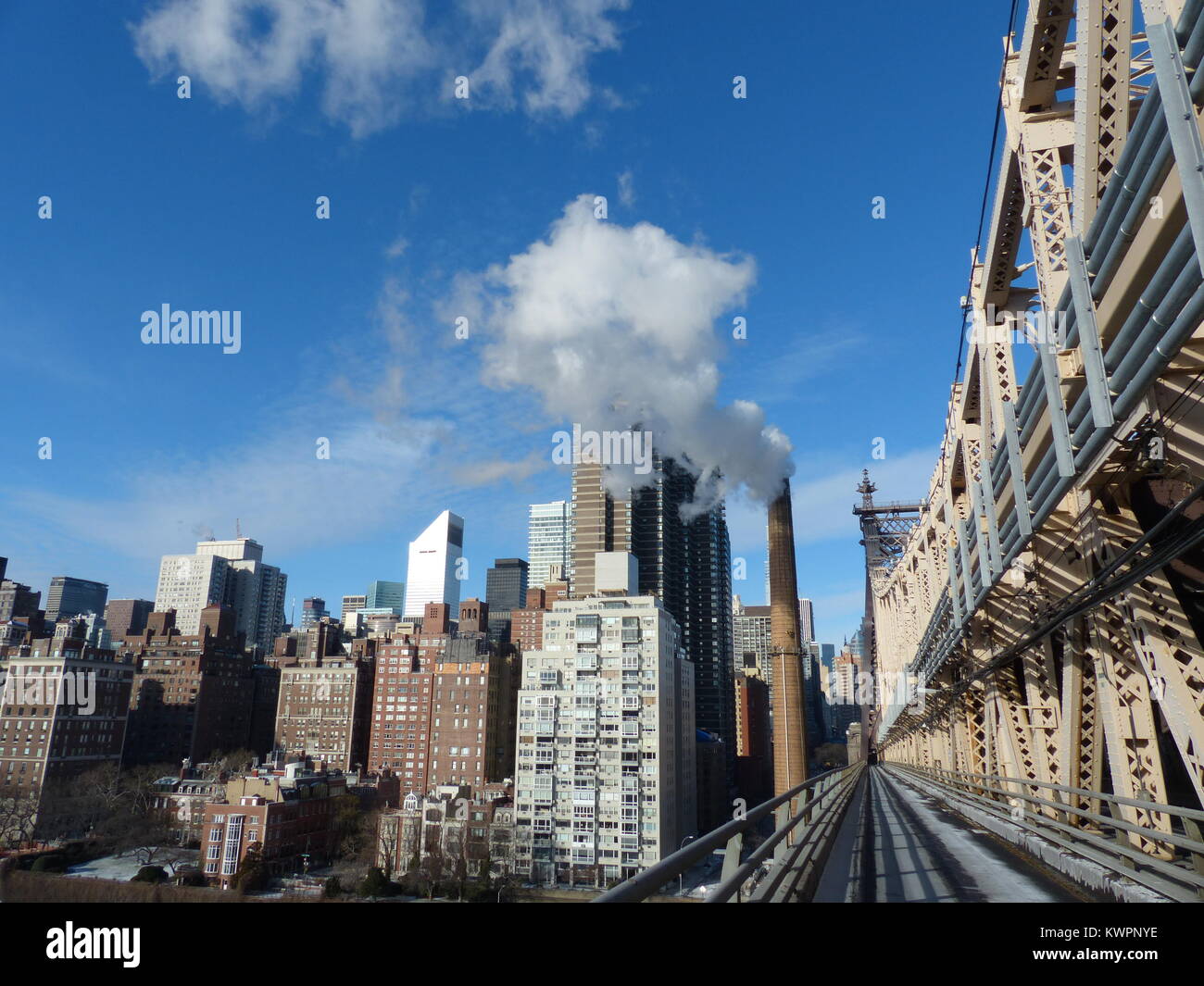 New York City, Manhattan gesehen von Ed Koch Queensborough Bridge äußeren Ebene Stockfoto