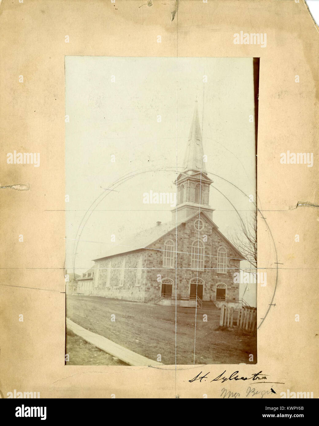 Église de Saint-Sylvestre de Lotbinière BNQ P748 S1P 1944 Stockfoto