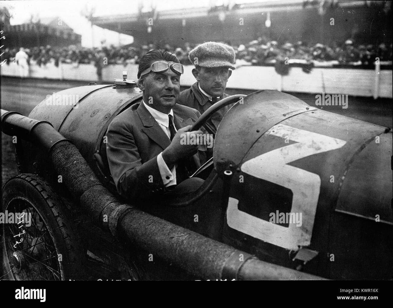 Émile Mathis beim Grand Prix von Frankreich 1921 (2) Stockfoto