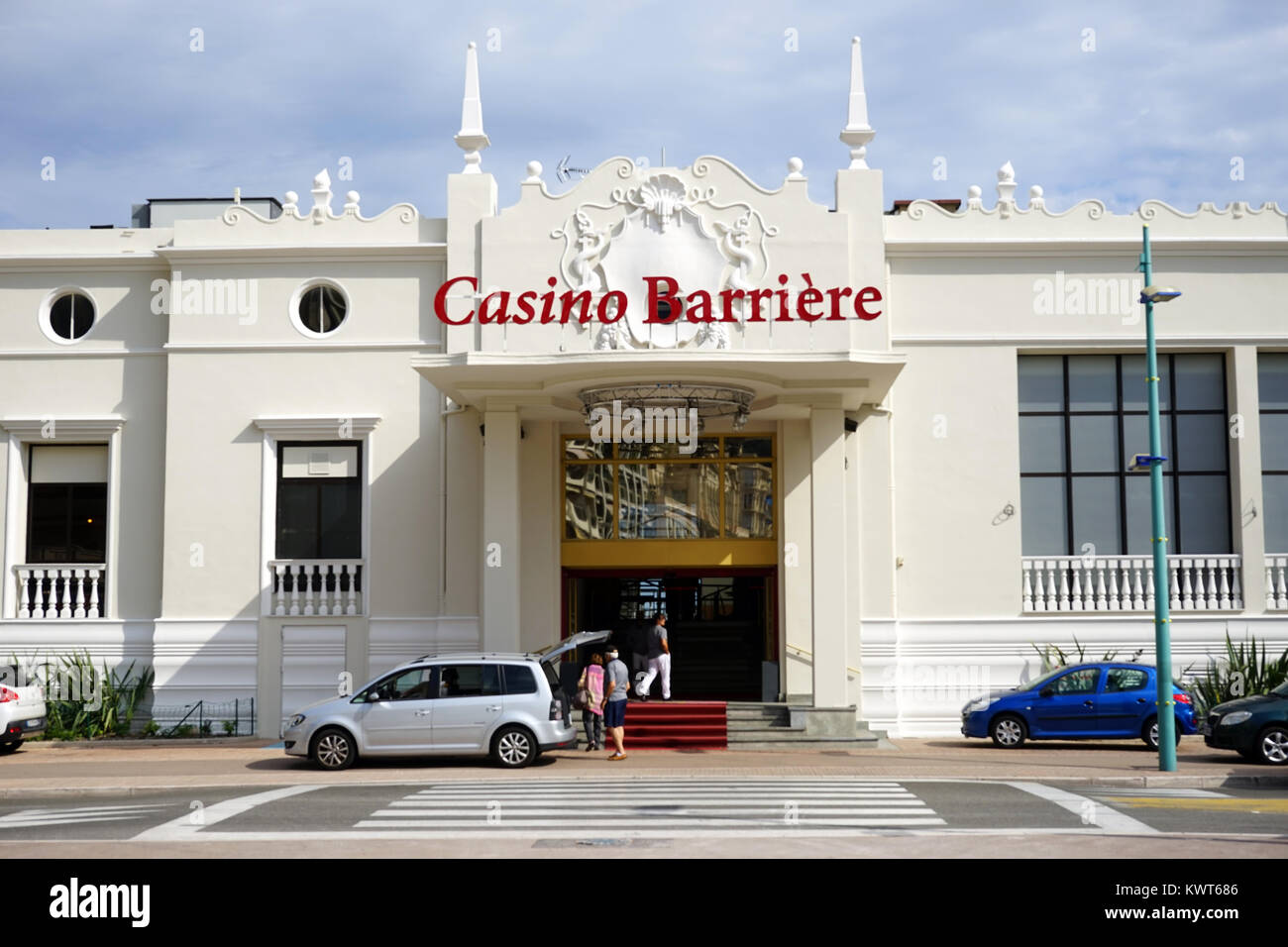 MENTON, Frankreich - ca. Juli 2015 Casino Barriere Stockfoto