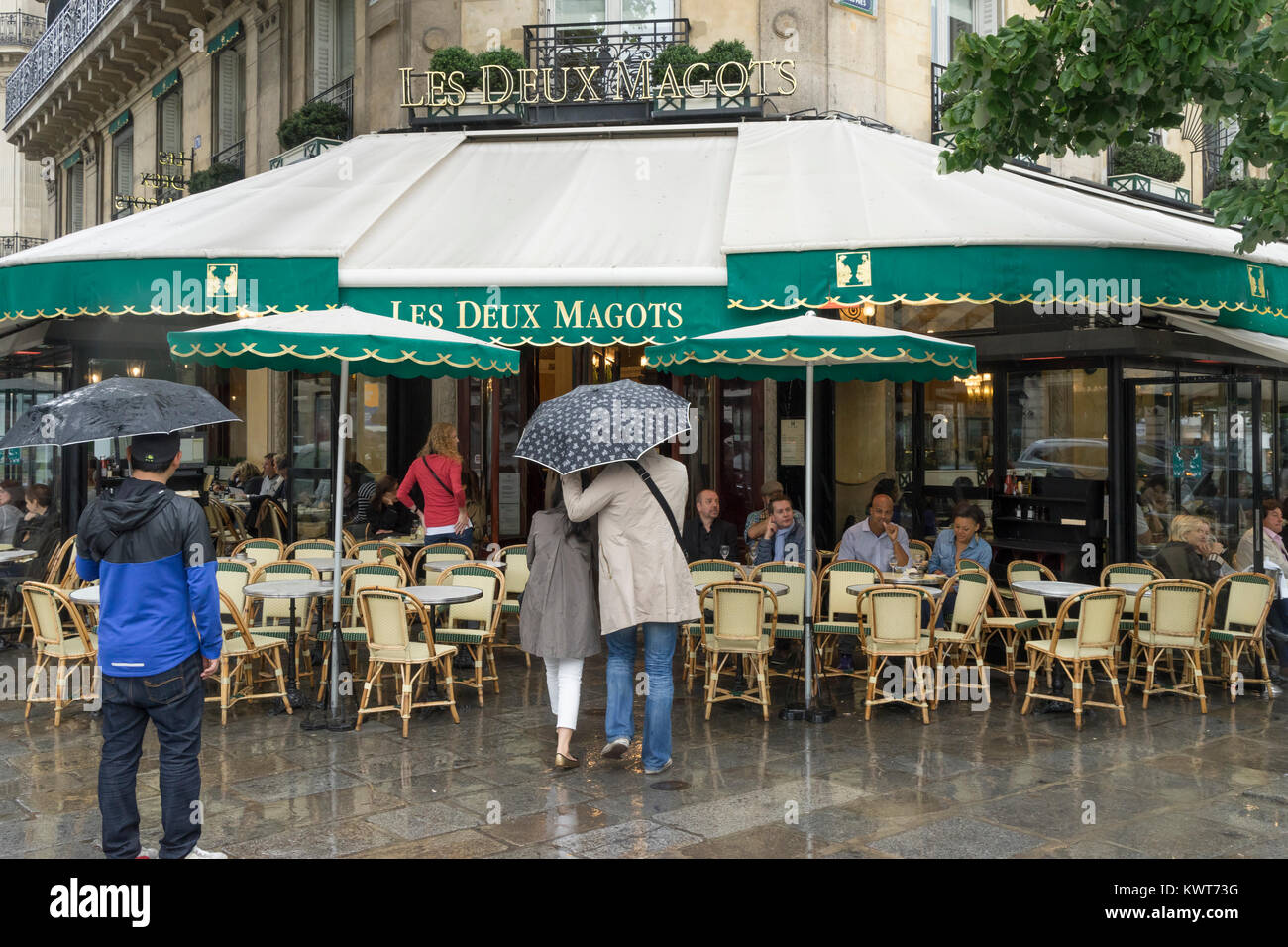 Frankreich, Paris, Saint Germain des Pres, Les Deux Magots Stockfoto