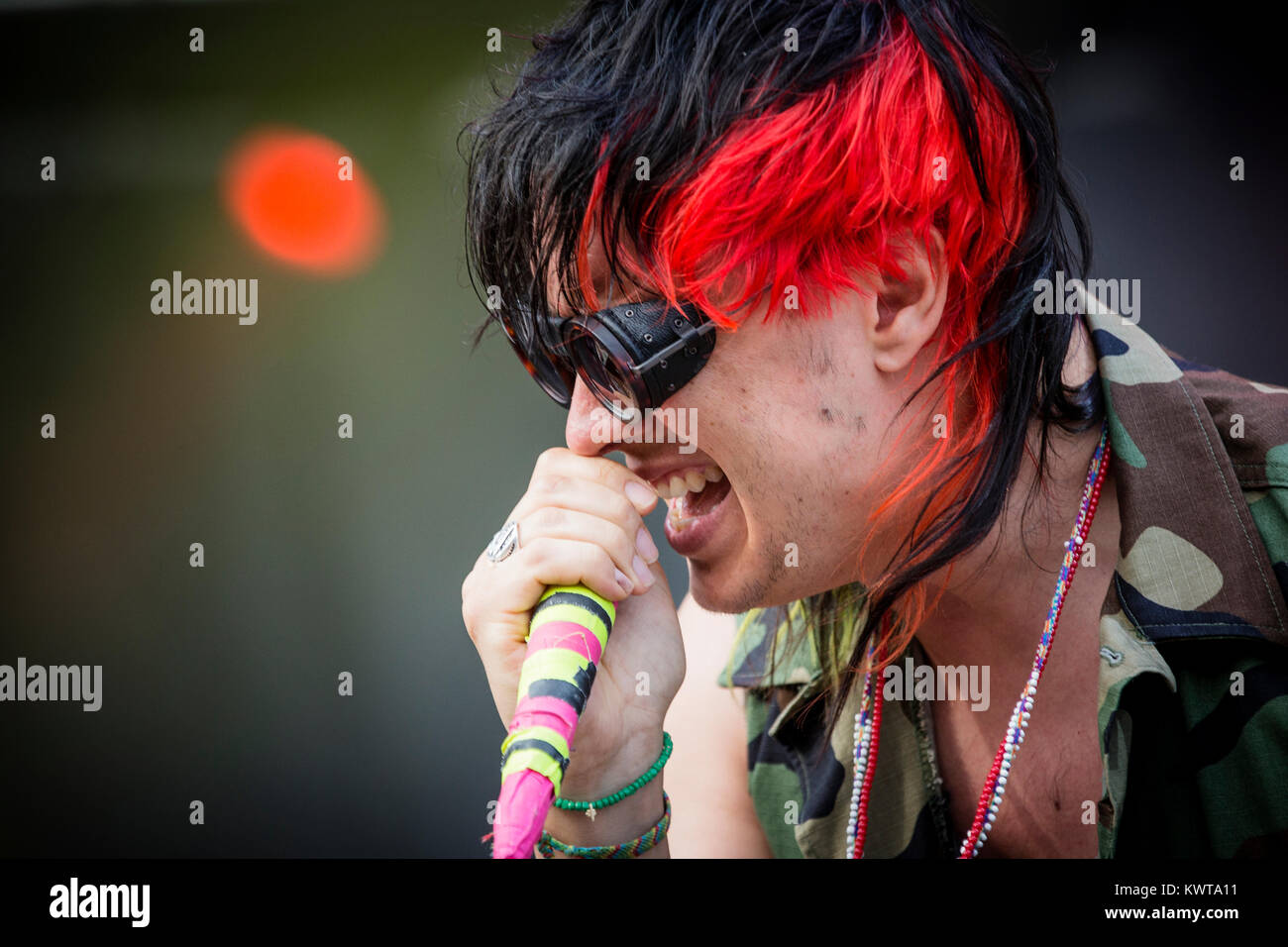 Der amerikanische Sänger, Songwriter und Musiker Julian Casablancas führt ein Live Konzert mit seiner Band die Voidz in der spanischen Musik Festival Primavera Sound 2015 in Barcelona. Spanien, 29/05 2015. Stockfoto