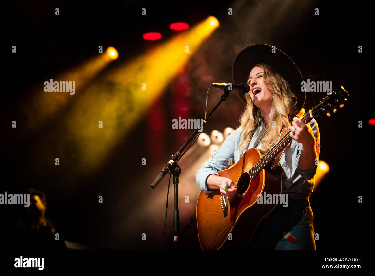 Der amerikanische Sänger, Songwriter und Musiker Margo Preis führt ein Live Konzert während der dänischen Musik Festival Roskilde Festival 2017. Dänemark, 29.06.2017. Stockfoto