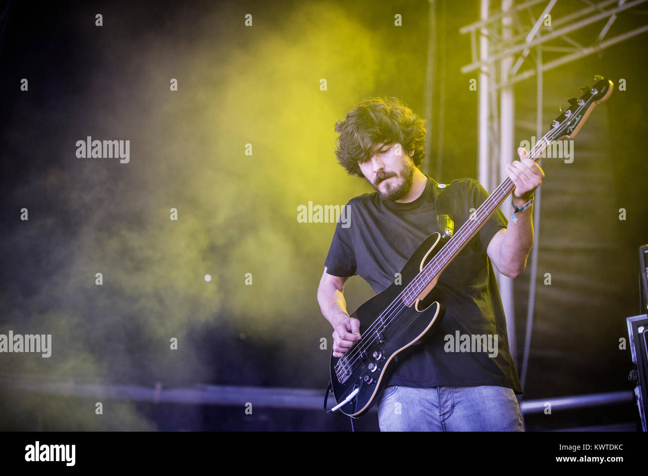 Die spanische Psychedelic pop band Ocellot führt ein Live Konzert in der spanischen Musik Festival Primavera Sound 2015 in Barcelona. Spanien, 29/05 2015. Stockfoto