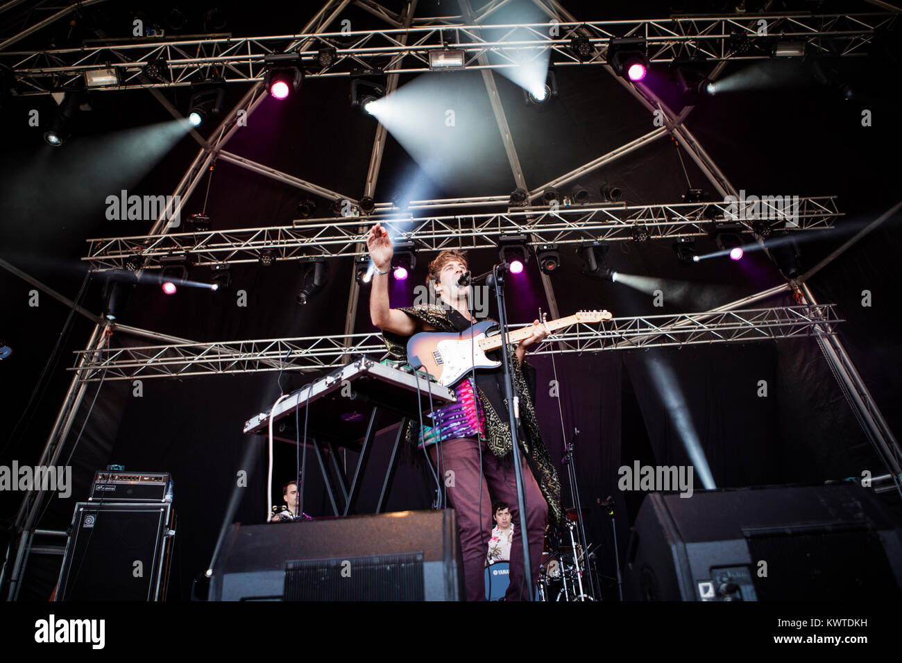 Die spanische Psychedelic pop band Ocellot führt ein Live Konzert in der spanischen Musik Festival Primavera Sound 2015 in Barcelona. Spanien, 29/05 2015. Stockfoto