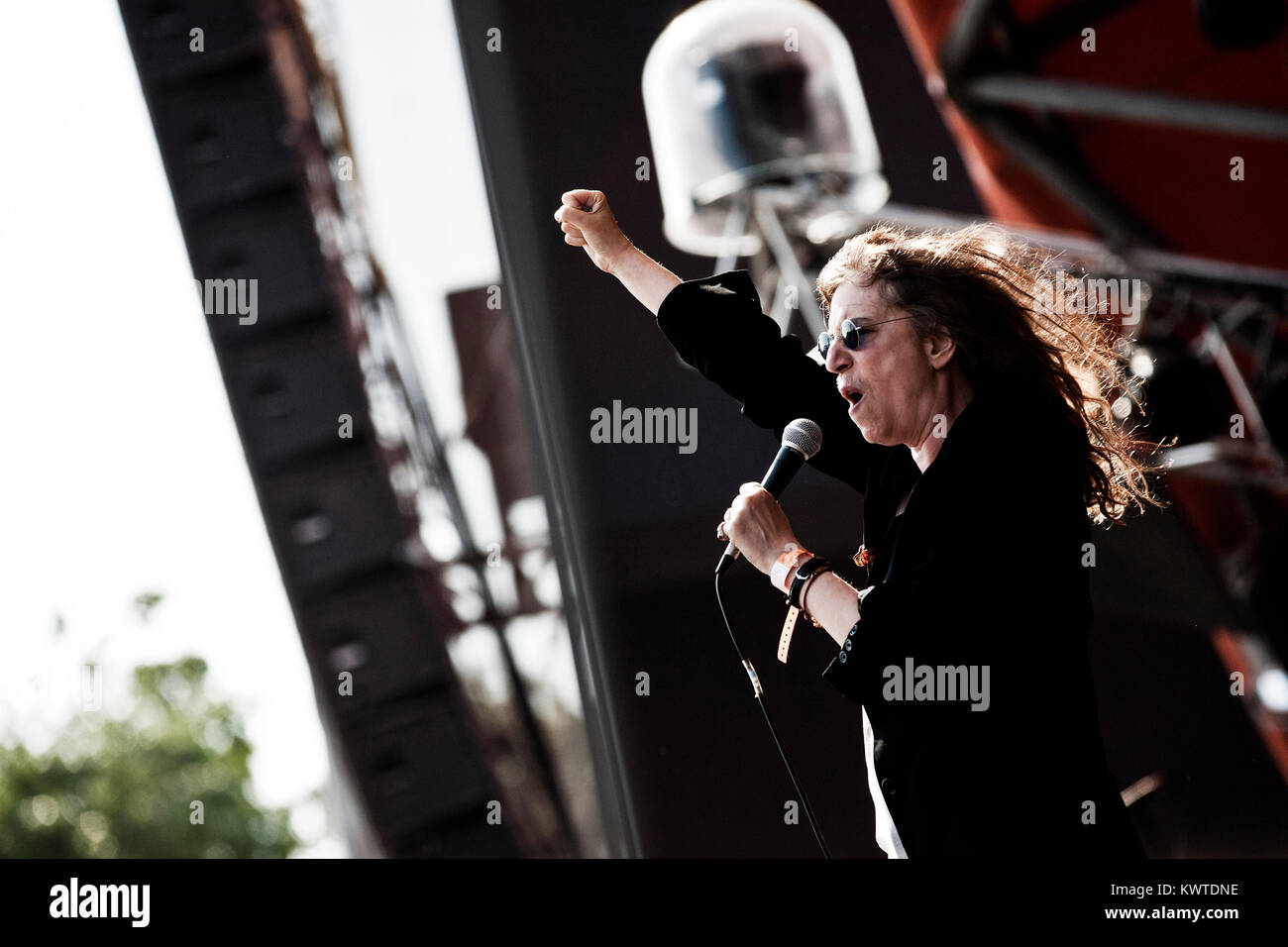 Der amerikanische Sänger, Songwriter und Dichter Patti Smith führt ein Live Konzert bei den Danish Music festival Roskilde Festival 2010. Dänemark, 03.07.2010. Stockfoto